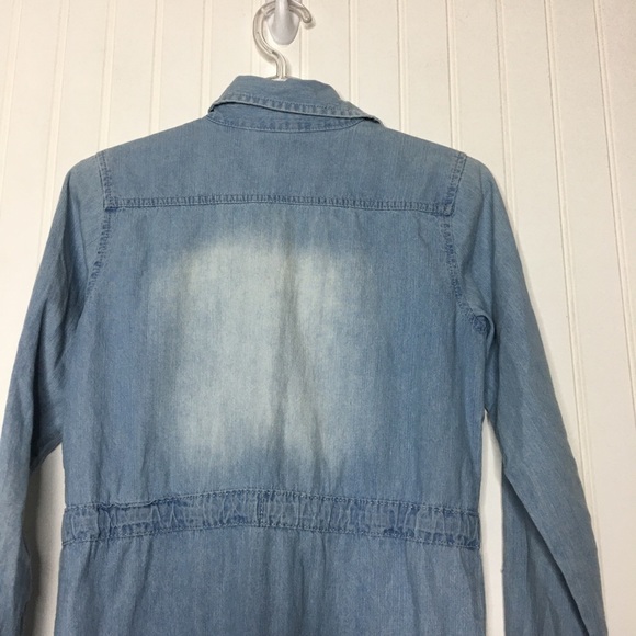 7 For All Mankind Light Denim Popover Dress - Picture 6 of 7